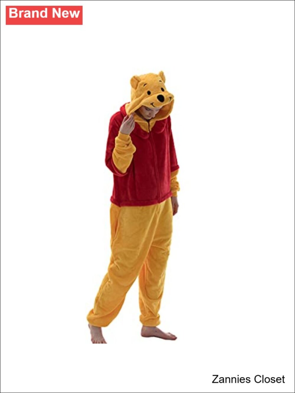 👻 Unisex Adult Onesie Pajamas Flannel Bear Costume Sleepwear Homewear